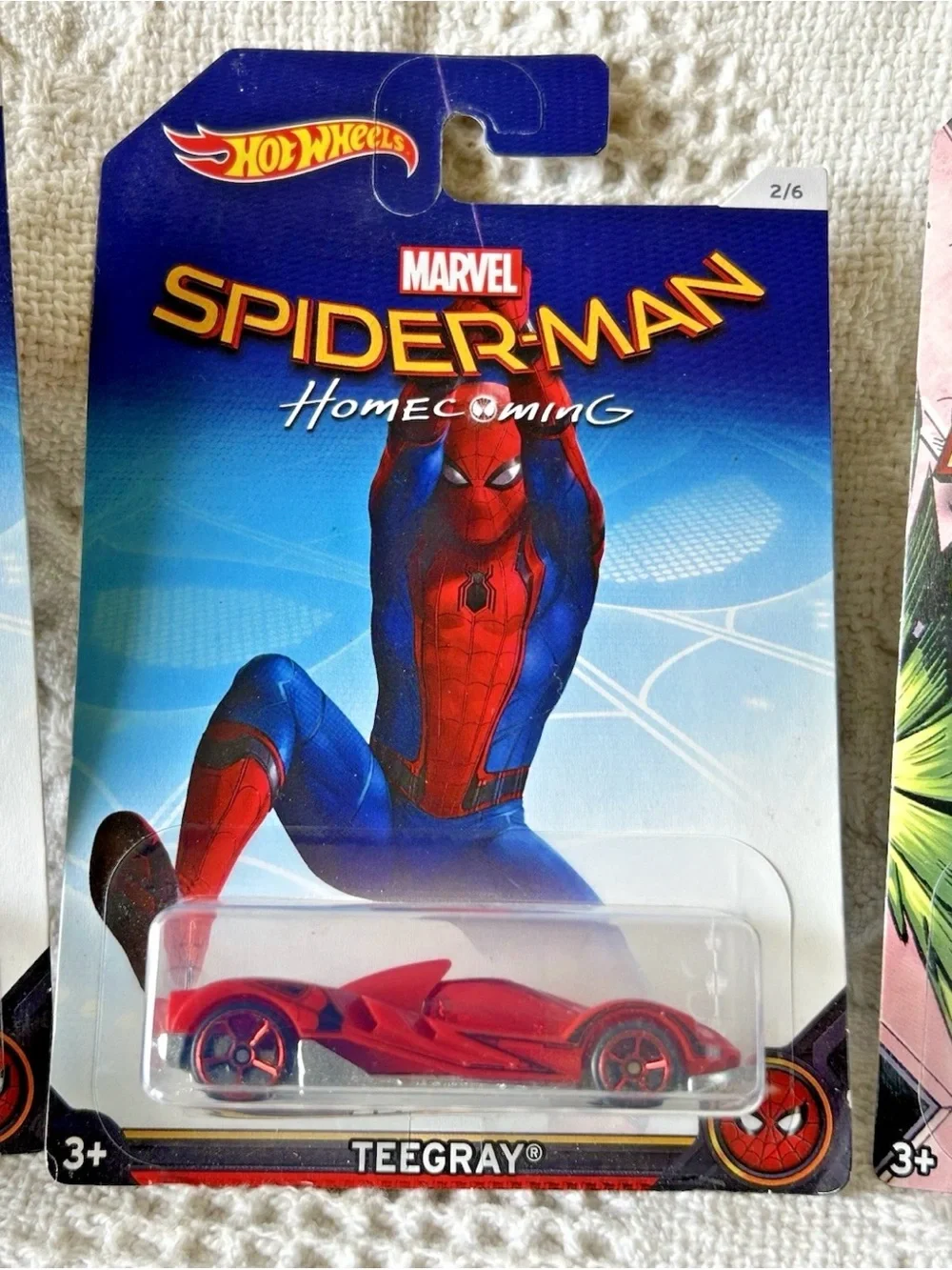 Hot Wheels Marvel Spider‑Man 2016 Complete Set of 6 – Diecast Cars – New